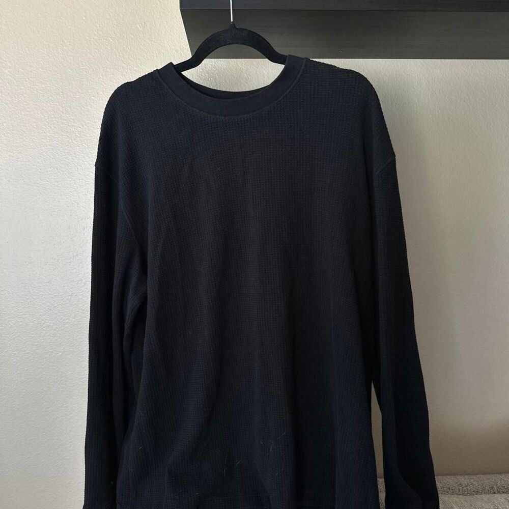 Goodfellow-co Men's Black and Navy Shirt